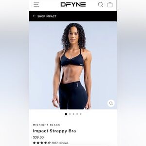DFYNE Impact Women's Sports Bra Strappy Halter neck